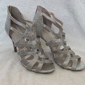 Aldo Silver Strappy Heels